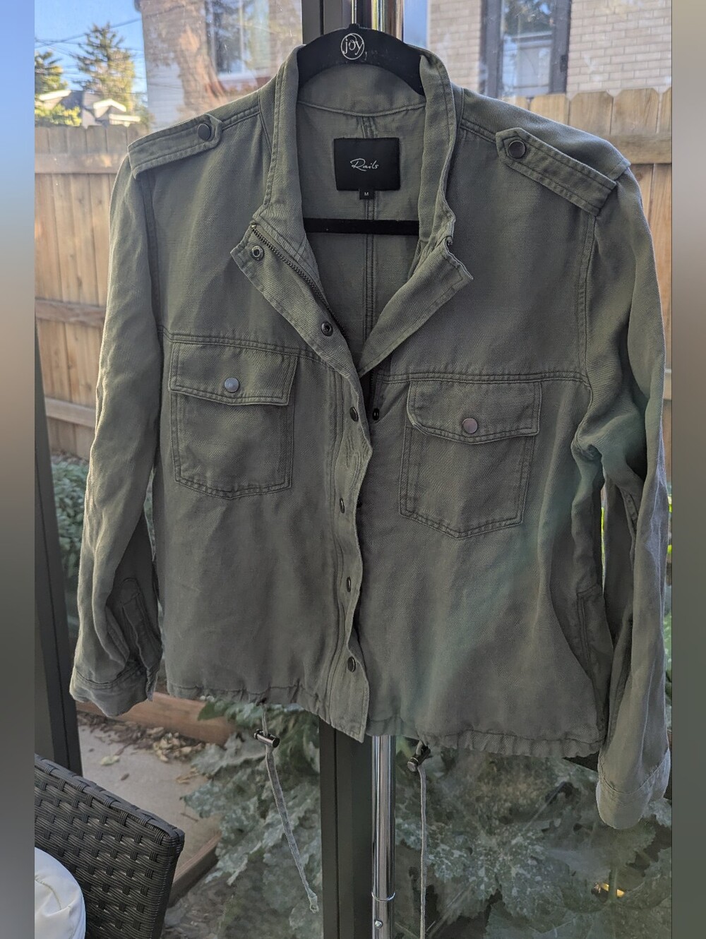 Rails Collins Green Drawstring Utility Jacket - Picture 2 of 7